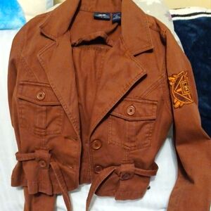 Bailey's Point Belt Military Crop Jacket